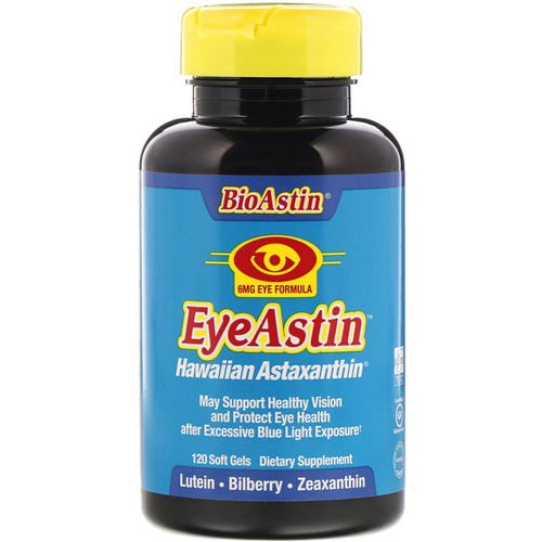 Nutrex Hawaii, BioAstin, Eye Astin, Hawaiian Astaxanthin, 120 Soft Gels فوائد