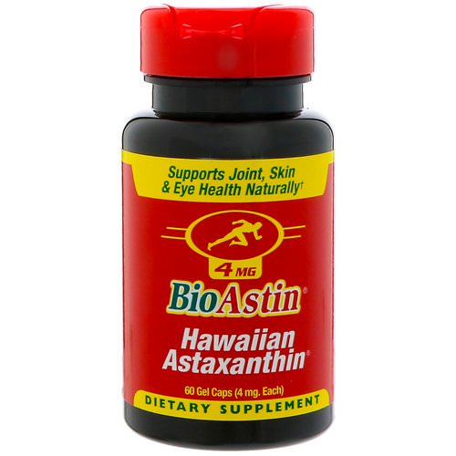 Nutrex Hawaii, BioAstin, Hawaiian Astaxanthin, 4 mg, 60 Gel Caps فوائد