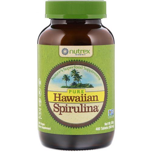 Nutrex Hawaii, Pure Hawaiian Spirulina, 500 mg, 400 Tablets فوائد