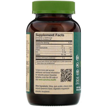 Nutrex Hawaii, Pure Hawaiian Spirulina, Spearmint, 1,000 mg, 180 Tablets:سبير,لينا, الطحالب