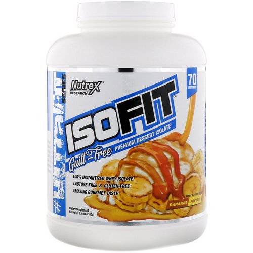 Nutrex Research, IsoFit, Bananas Foster, 5.1 lbs (2310 g) فوائد
