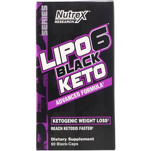 Nutrex Research, Lipo-6 Black Keto, Advanced Formula, 60 Black-Caps فوائد