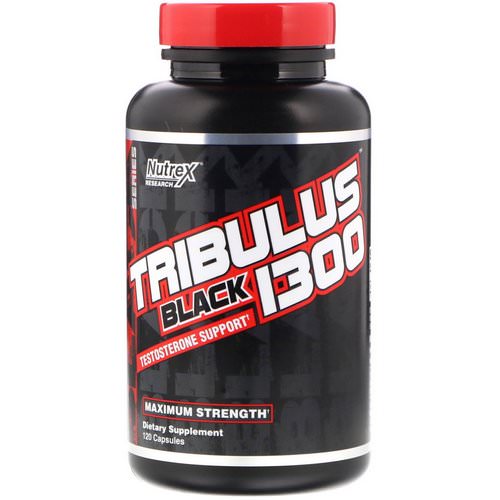 Nutrex Research, Tribulus Black 1300, Testosterone Support, 120 Capsules فوائد