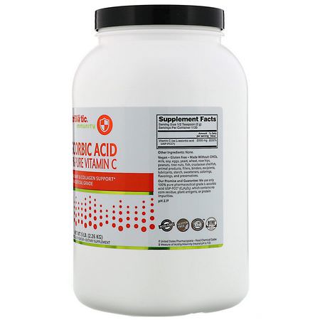 NutriBiotic, Immunity, Ascorbic Acid, 100% Pure Vitamin C, Crystalline Powder, 5 lb (2.26 kg):أنفلونزا, سعال