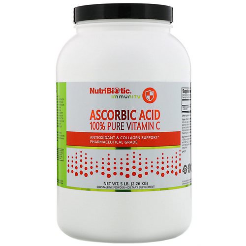 NutriBiotic, Immunity, Ascorbic Acid, 100% Pure Vitamin C, Crystalline Powder, 5 lb (2.26 kg) فوائد