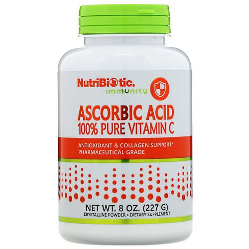 NutriBiotic, Immunity, Ascorbic Acid, 100% Pure Vitamin C, Crystalline Powder, 8 oz (227 g) فوائد