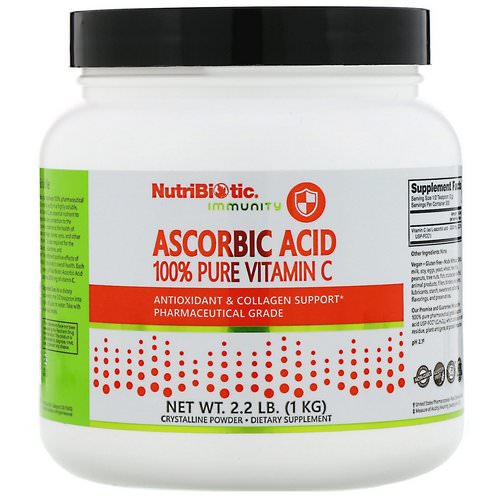NutriBiotic, Immunity, Ascorbic Acid, 100% Pure Vitamin C, Crystalline Powder, 2.2 lb (1 kg) فوائد