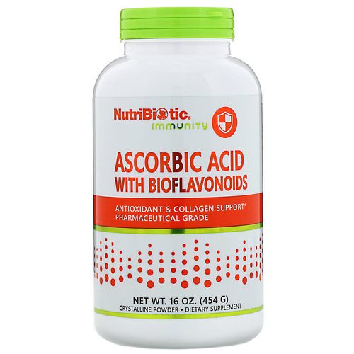 NutriBiotic, Immunity, Ascorbic Acid with Bioflavonoids, Crystalline Powder, 16 oz (454 g) فوائد