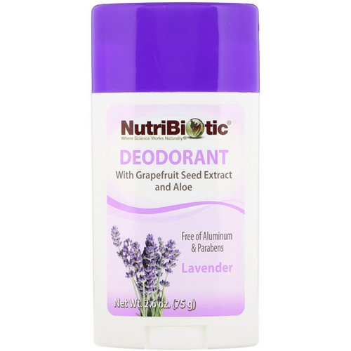 NutriBiotic, Deodorant, Lavender, 2.6 oz (75 g) فوائد