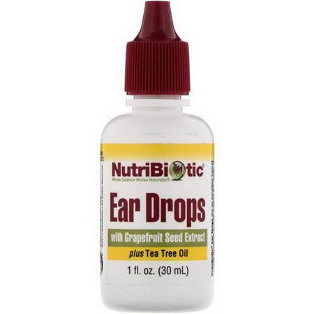 NutriBiotic Ear Care - العناية بالأذن, الإسعافات الأ,لية, خزانة الأد,ية, الحمام