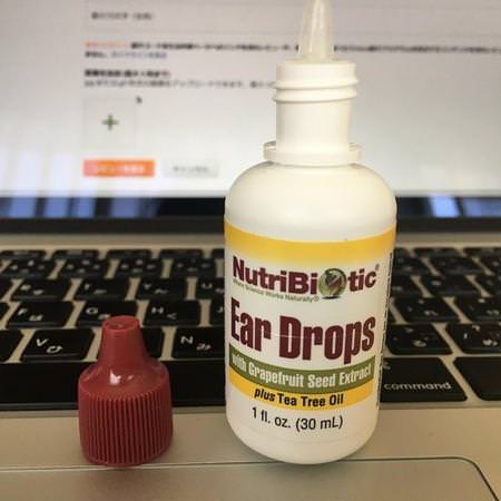 NutriBiotic, Ear Drops with Grapefruit Seed Extract plus Tea Tree Oil, 1 fl oz (30 ml)