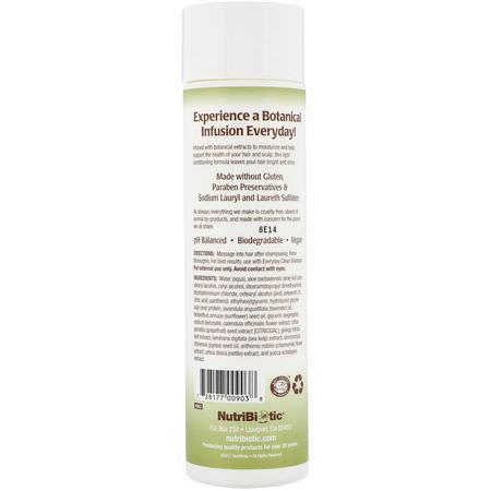 NutriBiotic, Everyday Clean, Conditioner, Botanical Blend, 10 fl oz (296 ml):بلسم, العناية بالشعر
