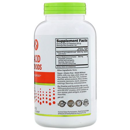NutriBiotic, Immunity, Ascorbic Acid with Bioflavonoids, Crystalline Powder, 16 oz (454 g):الأنفل,نزا ,السعال