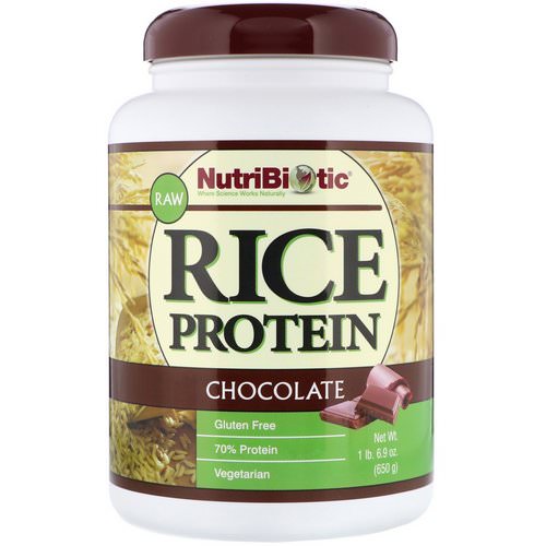 NutriBiotic, Raw Rice Protein, Chocolate, 1.43 lbs (650 g) فوائد