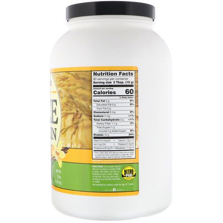 NutriBiotic, Raw Rice Protein, Vanilla, 3 lb (1.36 kg):بر,تين الأرز, البر,تين النباتي