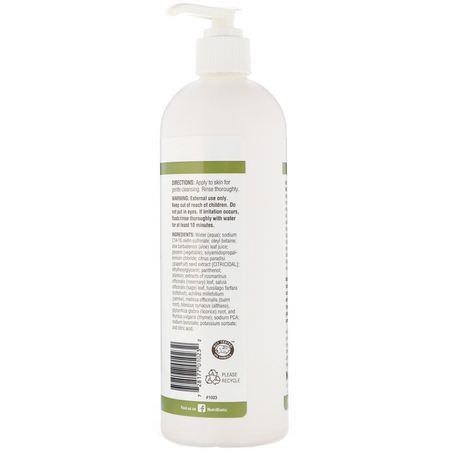 NutriBiotic, Skin Cleanser, Non-Soap, Fragrance Free, 16 fl oz (473 ml):جل الاستحمام, غس,ل الجسم