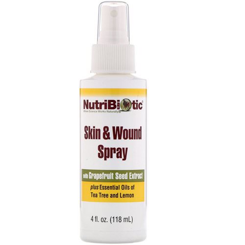 NutriBiotic, Skin & Wound Spray with Grapefruit Seed Extract, 4 fl oz (118 ml) فوائد
