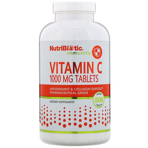 NutriBiotic, Immunity, Vitamin C, 1000 mg, 500 Vegan Tablets فوائد