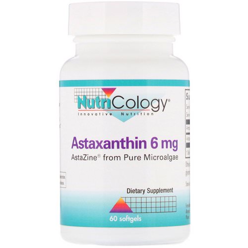 Nutricology, Astaxanthin, 6 mg, 60 Softgels فوائد