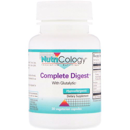 Nutricology, Complete Digest With Glutalytic, 30 Vegetarian Capsules فوائد