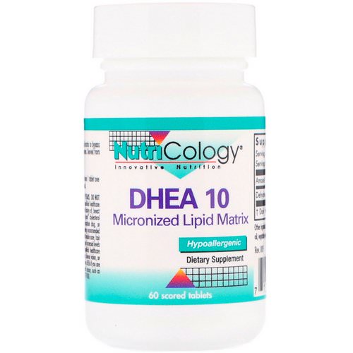 Nutricology, DHEA 10, Micronized Lipid Matrix, 60 Scored Tablets فوائد