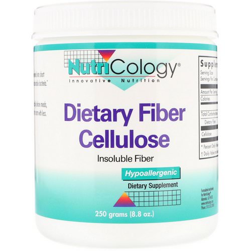 Nutricology, Dietary Fiber Cellulose Powder, 8.8 oz (250 g) فوائد
