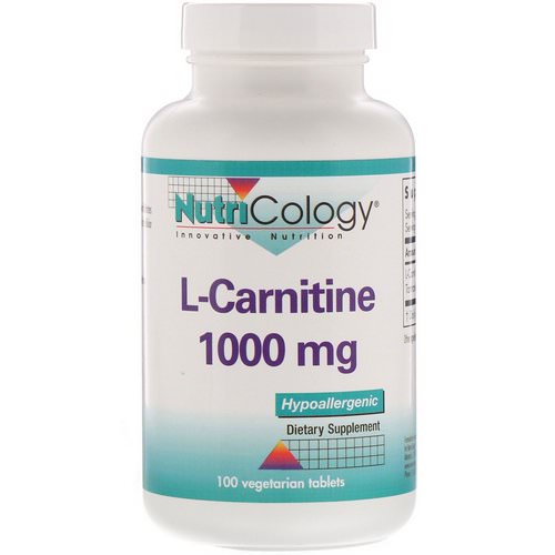 Nutricology, L-Carnitine, 1000 mg, 100 Vegetarian Tablets فوائد