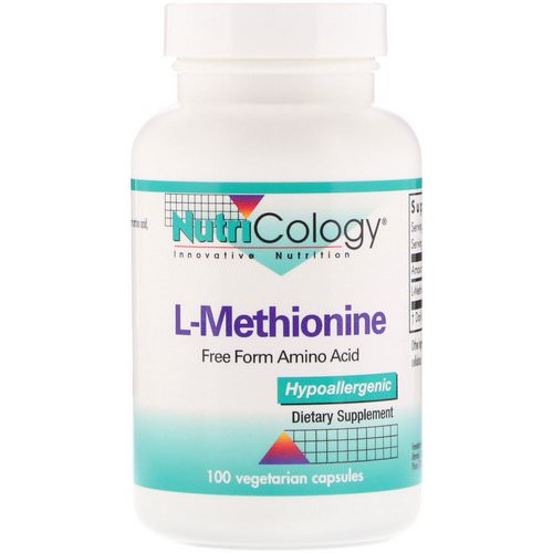 Nutricology, L-Methionine, 100 Vegetarian Capsules فوائد