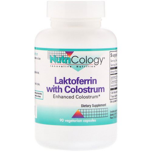 Nutricology, Laktoferrin with Colostrum, 90 Vegetarian Capsules فوائد