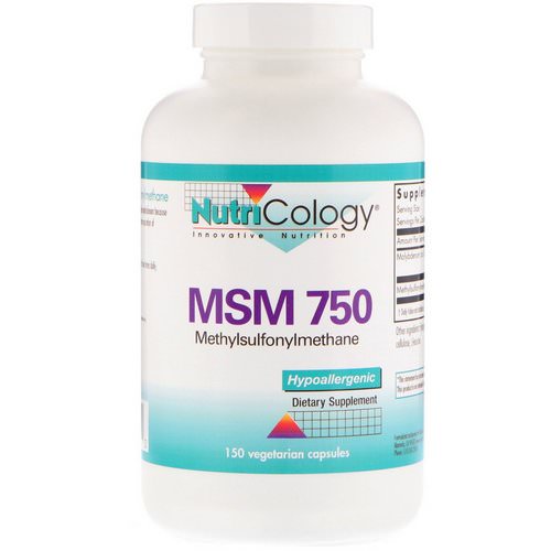 Nutricology, MSM 750, 150 Vegetarian Capsules فوائد