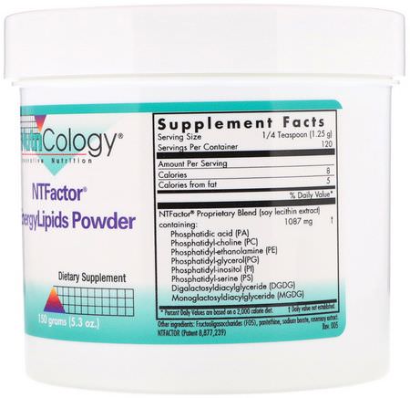 Nutricology, NTFactor, EnergyLipids Powder, 5.3 oz (150 g):الطاقة, المكملات الغذائية