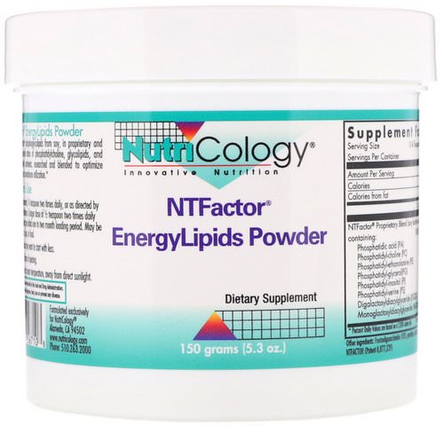 Nutricology, NTFactor, EnergyLipids Powder, 5.3 oz (150 g) فوائد