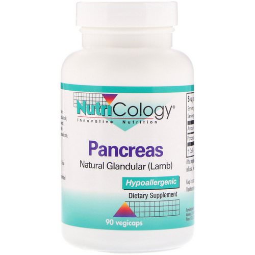 Nutricology, Pancreas, Natural Glandular (Lamb), 90 Vegicaps فوائد