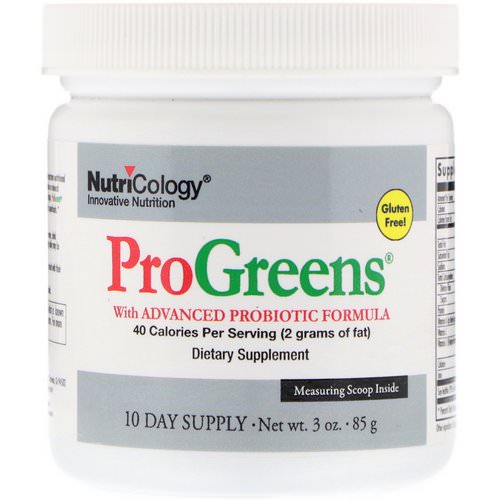 Nutricology, ProGreens, With Advanced Probiotic Formula, 3 oz (85 g) فوائد