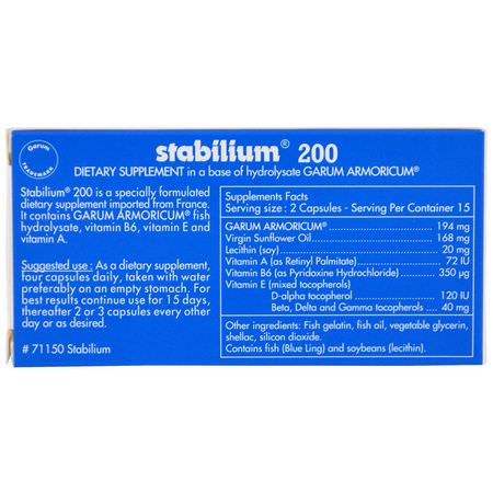 Nutricology, Stabilium 200, 30 Capsules:B6 Pyridoxine, فيتامين B