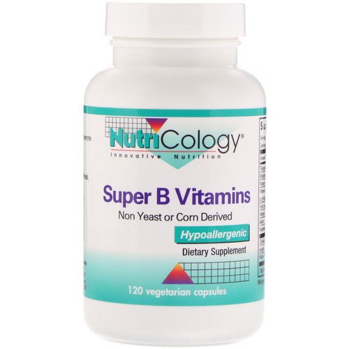 Nutricology, Super B Vitamins, 120 Vegetarian Capsules فوائد