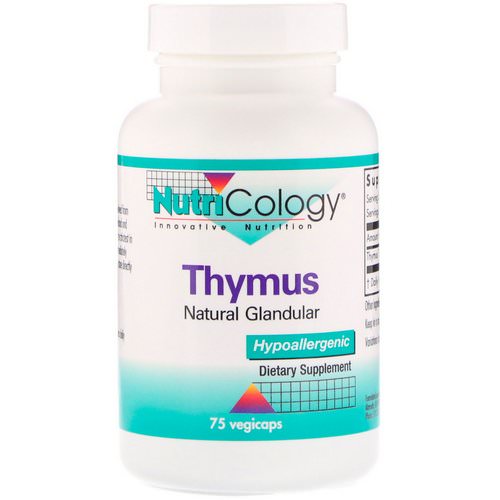 Nutricology, Thymus, 75 Vegicaps فوائد