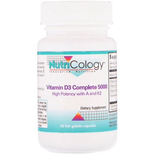Nutricology, Vitamin D3 Complete 5000, 60 Fish Gelatin Capsules فوائد
