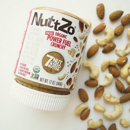 Nuttzo, Organic, Power Fuel, 7 Nut & Seed Butter, Crunchy, 12 oz (340 g)