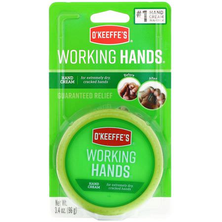 O'Keeffe's, Working Hands, Hand Cream, 3.4 oz (96 g):حكة في الجلد, جافة