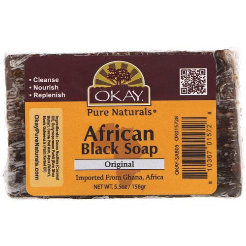 Okay, African Black Soap, Original, 5.5 oz (156 g) فوائد