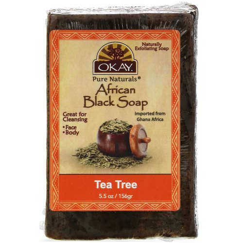 Okay, African Black Soap, Tea Tree, 5.5 oz (156 g) فوائد