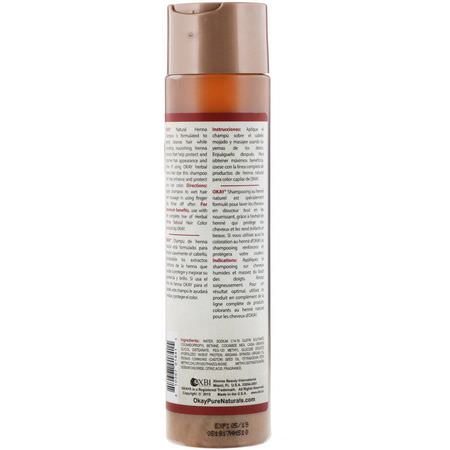 Okay, Natural Henna Shampoo, 10.82 oz (320 ml):شامب, العناية بالشعر