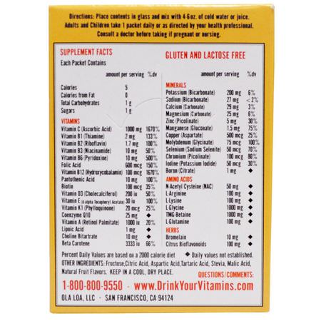Ola Loa, Energy, Multi Vitamin, Orange, 30 Packets, (7.2 g) Each:الفيتامينات المتعددة, المكملات الغذائية