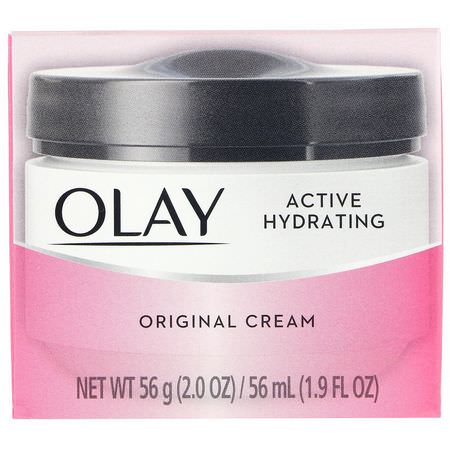 Olay, Active Hydrating, Cream, Original, 2 fl oz (56 ml):مرطب لل,جه, العناية بالبشرة