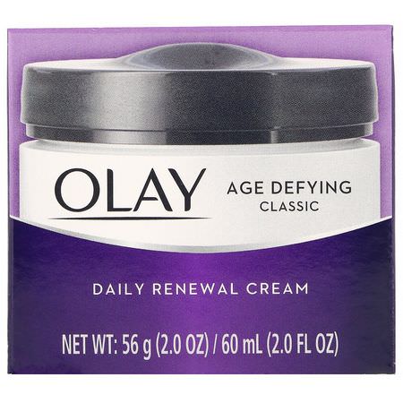 Olay, Age Defying, Classic, Daily Renewal Cream, 2 fl oz (60 ml):مرطب لل,جه, العناية بالبشرة