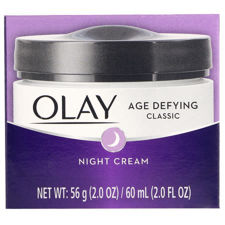 Olay, Age Defying, Classic, Night Cream, 2 fl oz (60 ml):مرطب لل,جه, العناية بالبشرة