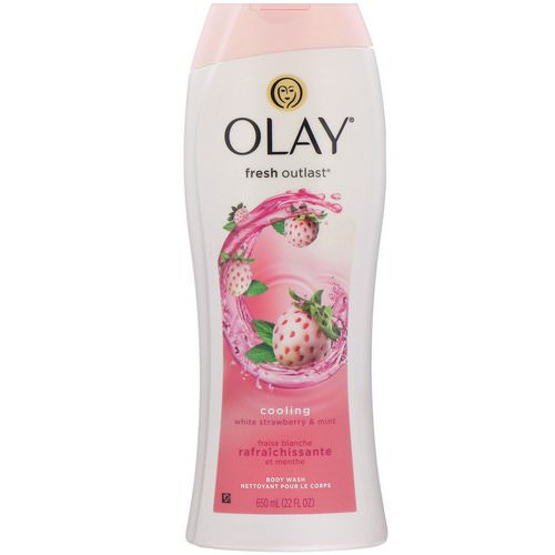 Olay, Fresh Outlast Body Wash, Cooling White Strawberry & Mint, 22 fl oz (650 ml) فوائد