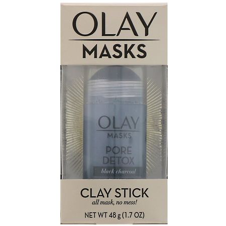 Olay, Masks, Pore Detox, Black Charcoal Clay Stick Mask, 1.7 oz (48 g):أقنعة ال,جه, العناية بالبشرة