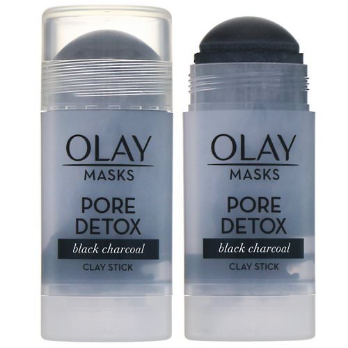 Olay, Masks, Pore Detox, Black Charcoal Clay Stick Mask, 1.7 oz (48 g) فوائد